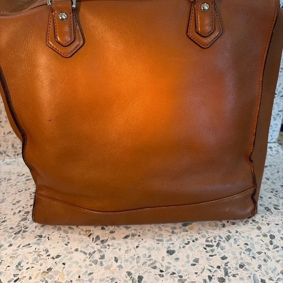 Coach Charlie Carryall Tote F27823 Brown Leather Legacy Shoulder Bag - Picture 3 of 11